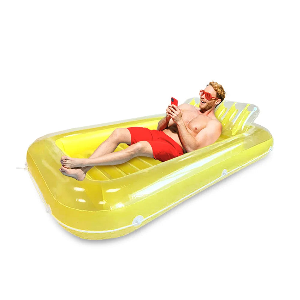 Beach Camp Inflatable Sun Pool Floating Row Spot New Outdoor Dual-purpose Water Leisure Floating Bed Bathing Sun Pool