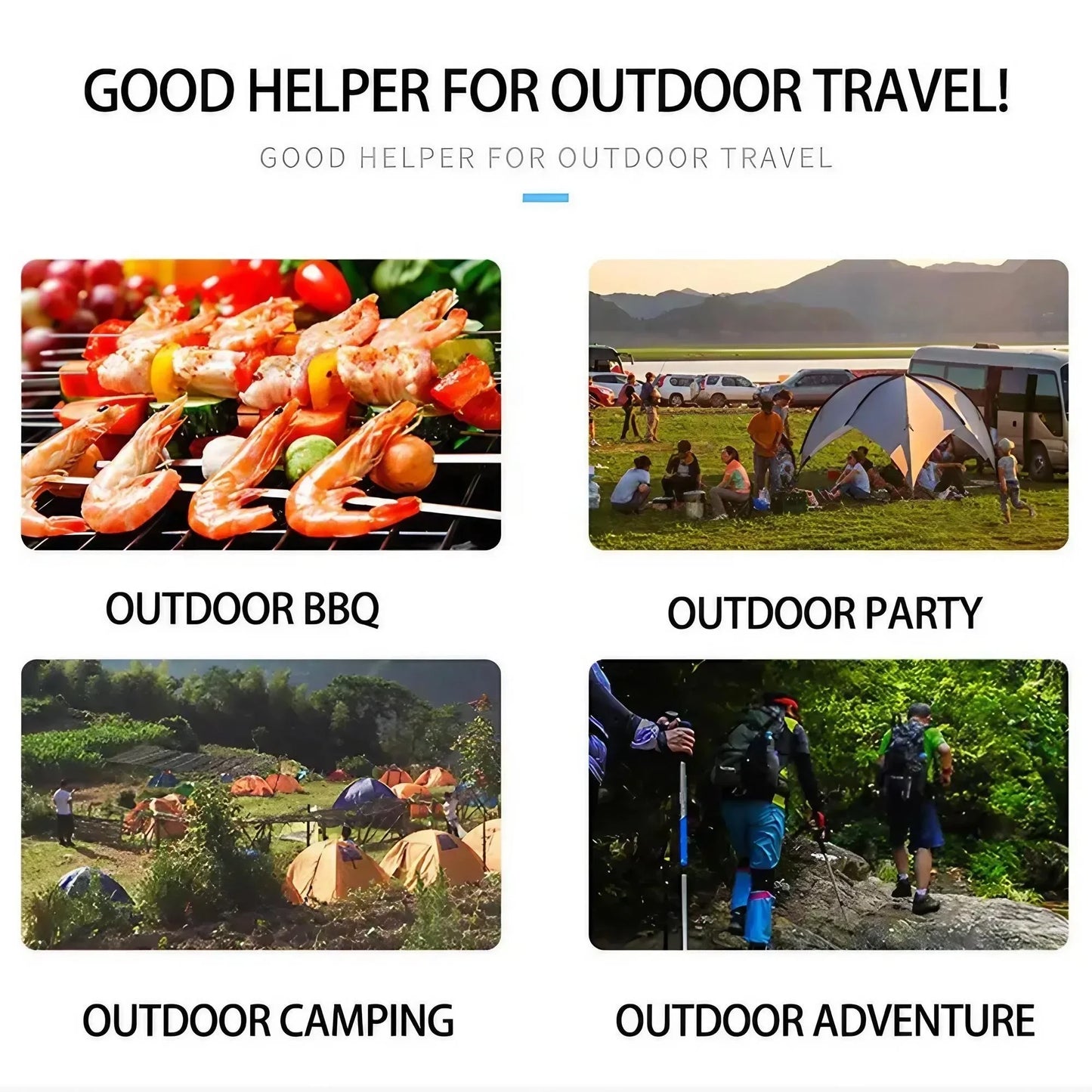 Beach Camp Square Wood Stove Outdoor Grill Mini Grill BBQ Outdoor Grill Camping Picnic Folding Grill