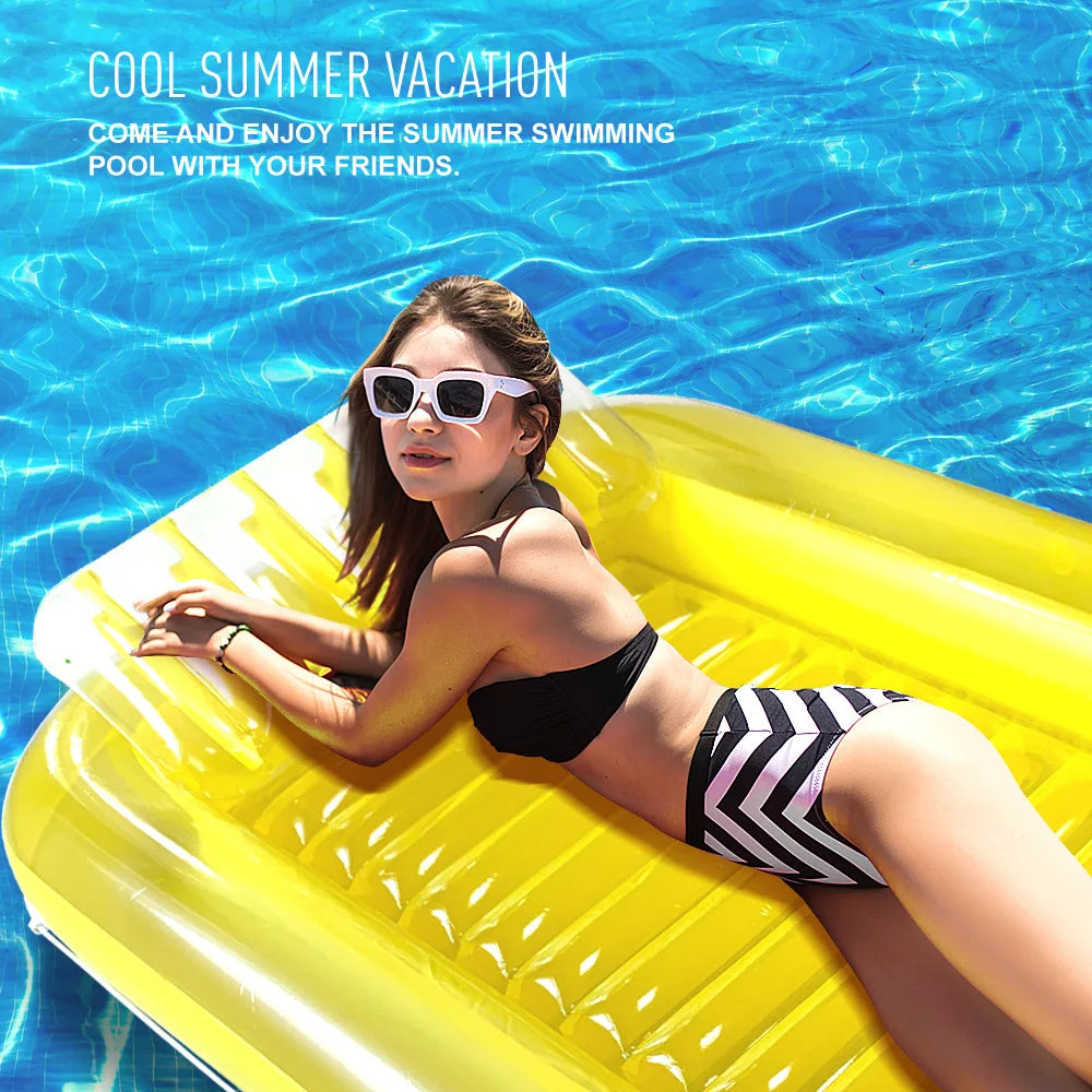 Beach Camp Inflatable Sun Pool Floating Row Spot New Outdoor Dual-purpose Water Leisure Floating Bed Bathing Sun Pool
