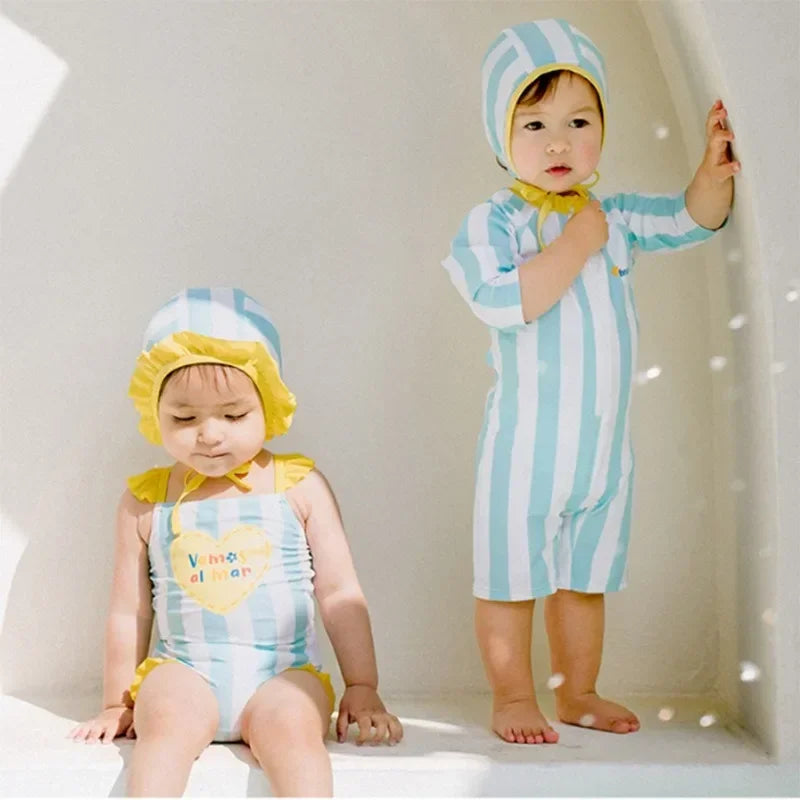 Beach Camp NEW Baby Swimsuits Cute Bathing Suit Toddlers Beachwear Jumpsuits Beachwear Bikinis for Kids One-piece Swimsuit