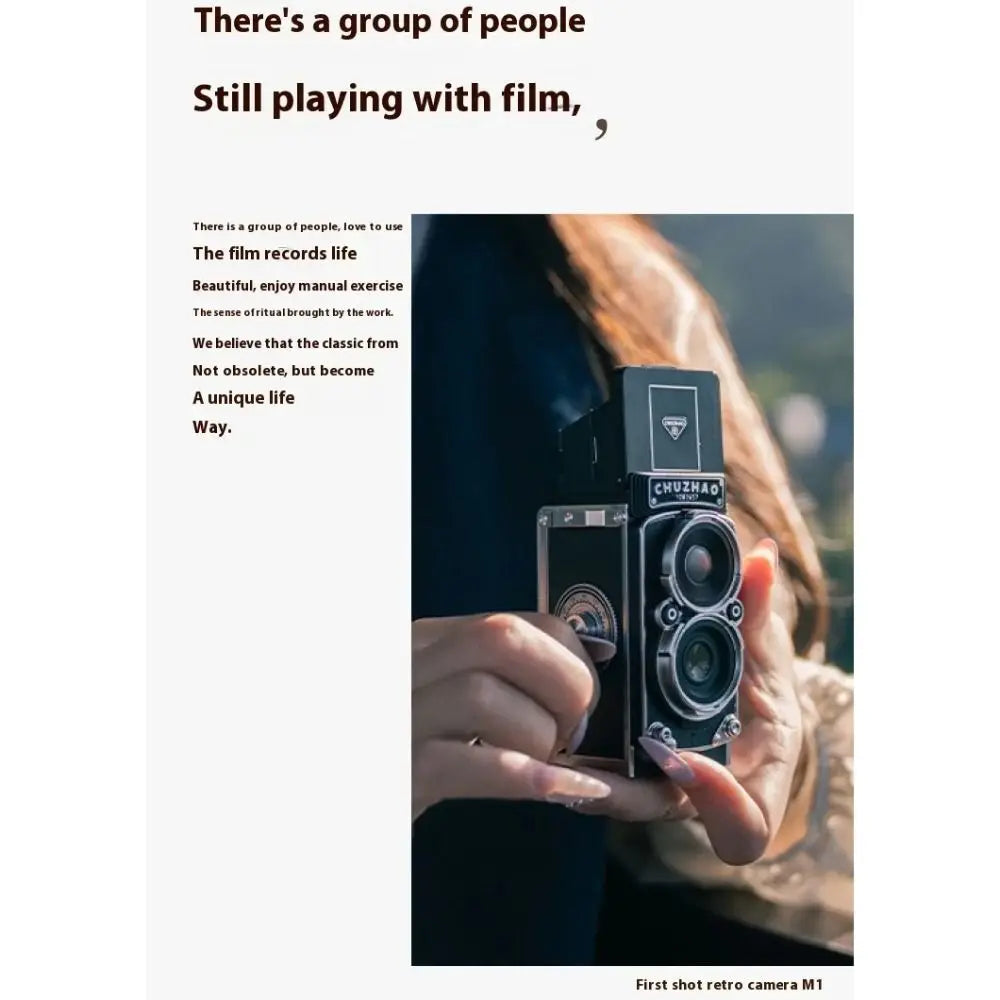 New Beach Camp Retro CCD Dual Reflex Camera Mini Manual Camera Recording Simulation Portable Digital Camera
