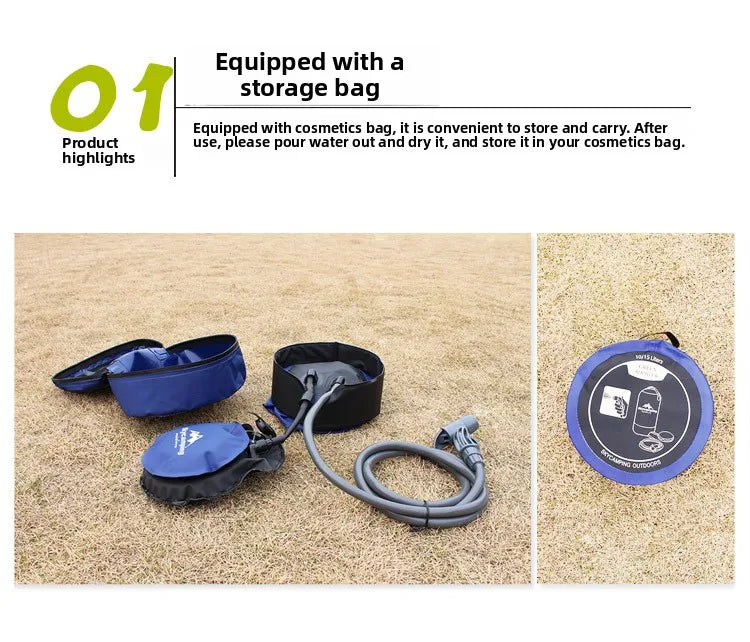 Outdoor Gadgets Shower Bag Camping Folding Shower Bag Bath Bag Hot Water Bag for Bathing Camping Gear Multitool