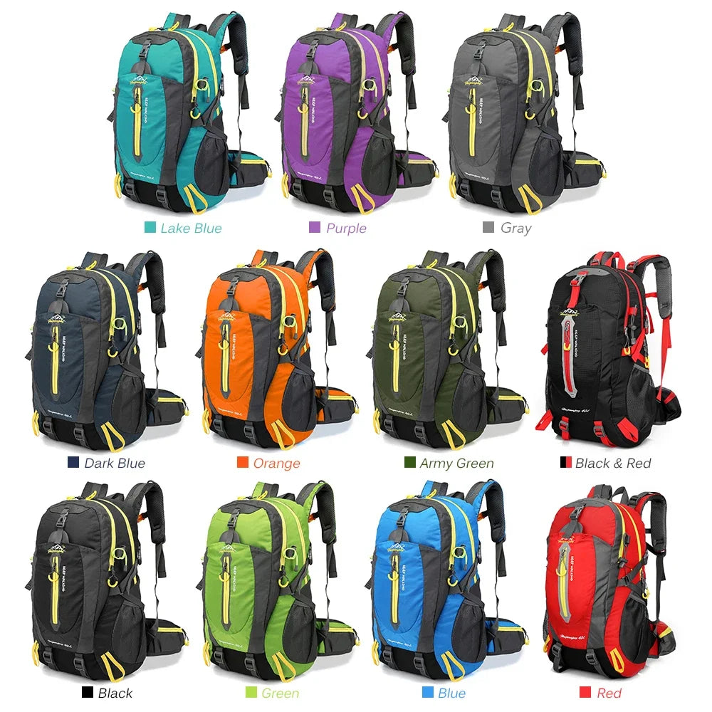 40L Hiking hiking backpack Waterproof traveling backpack Camping Hiking Laptop backpack Hiking supplies for men and women