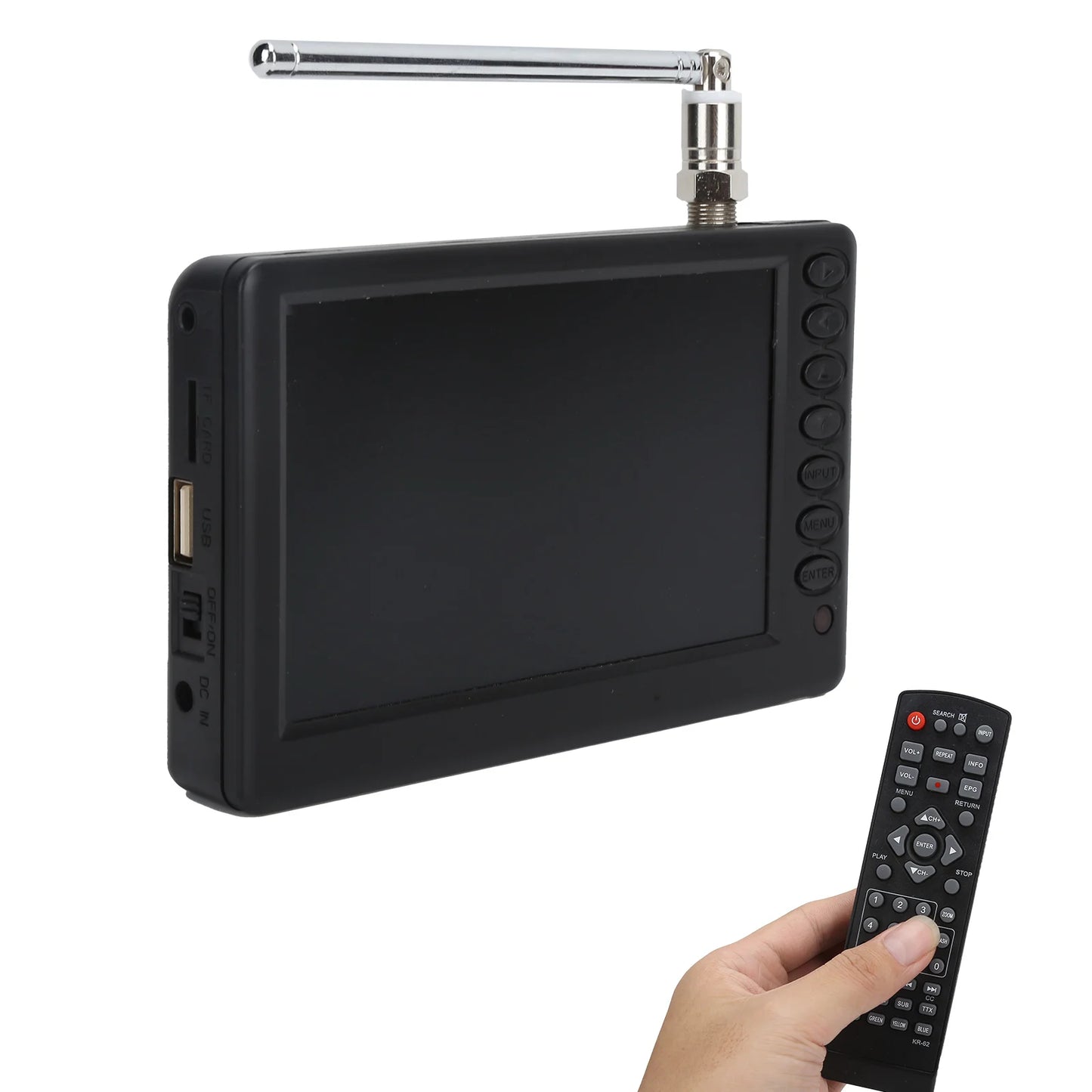 Beach Camp Digital Television 5 Inch Digital Television ATSC TV Portable Digital TV for Car Camping Kitchen Portable Digital TV