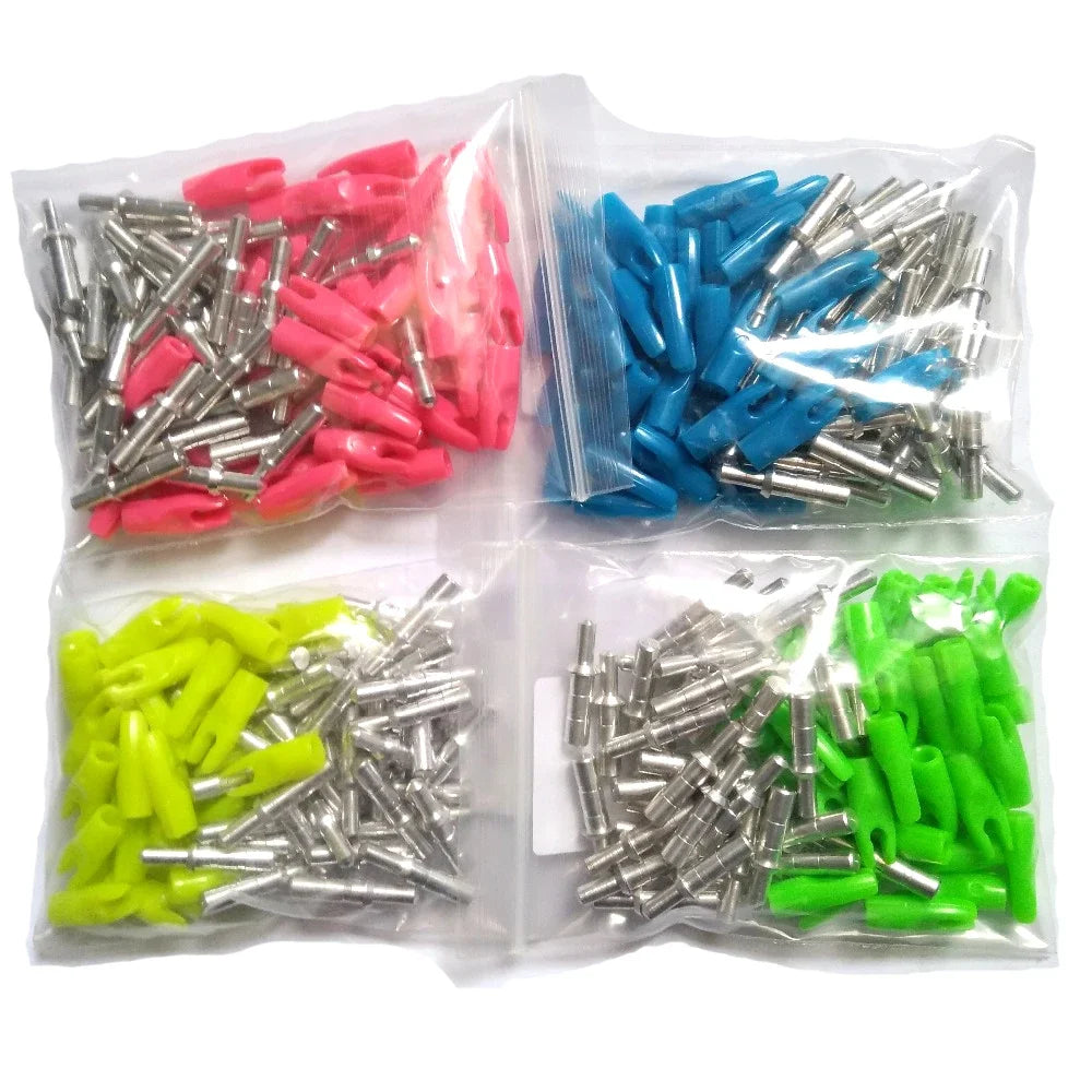 12pcs Archery Arrow Pin Nocks ID3.2/4.2/6.2MM Carbon Arrow Shaft Compound Recurve Bow Hunting Shooting