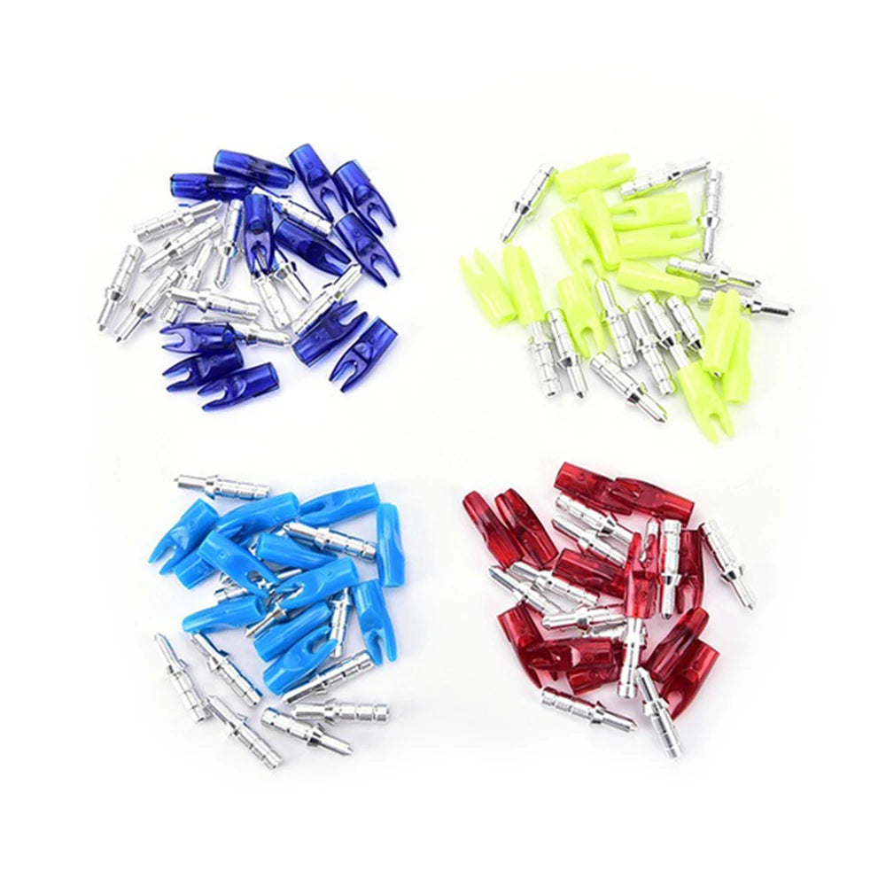 12pcs Archery Arrow Pin Nocks ID3.2/4.2/6.2MM Carbon Arrow Shaft Compound Recurve Bow Hunting Shooting