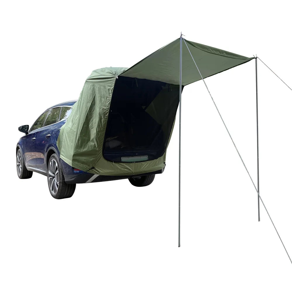 Beach Camp SUV Car Roof Tent, Waterproof Tailgate Awning for Camping, 3-4 Person Universal Sun Shelter with UV Protection