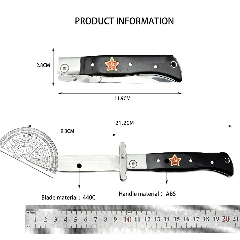 Beach Camp High Quality Folding Knife 440C Blade Wooden Handle Outdoor Hunting Camping Knives Tactical Pocket EDC Tool