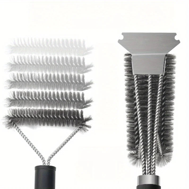 Grill Brush - Bristle Free BBQ Grill Brush - Rust Resistant Stainless Steel Barbecue Cleaner - Great Grilling Accessories