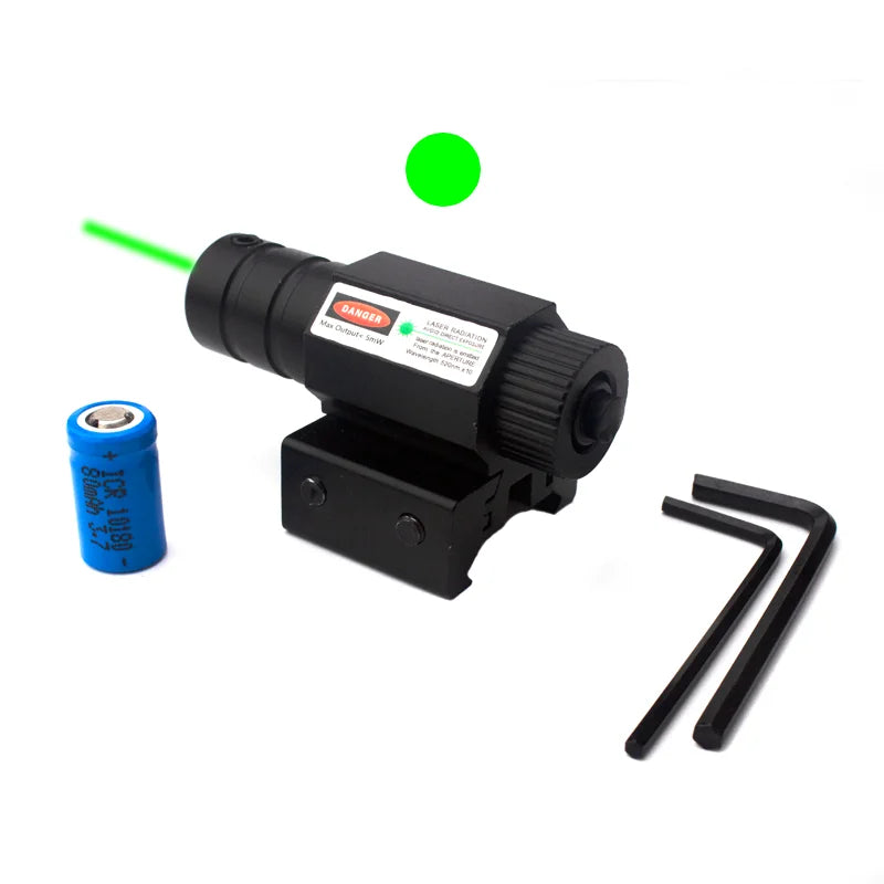 Beach Camp Rifle Pistol Laser Sight Red Green Laser Sight with 10180 Rechargeable Battery 11mm 20mm Picatinny Rail Mount