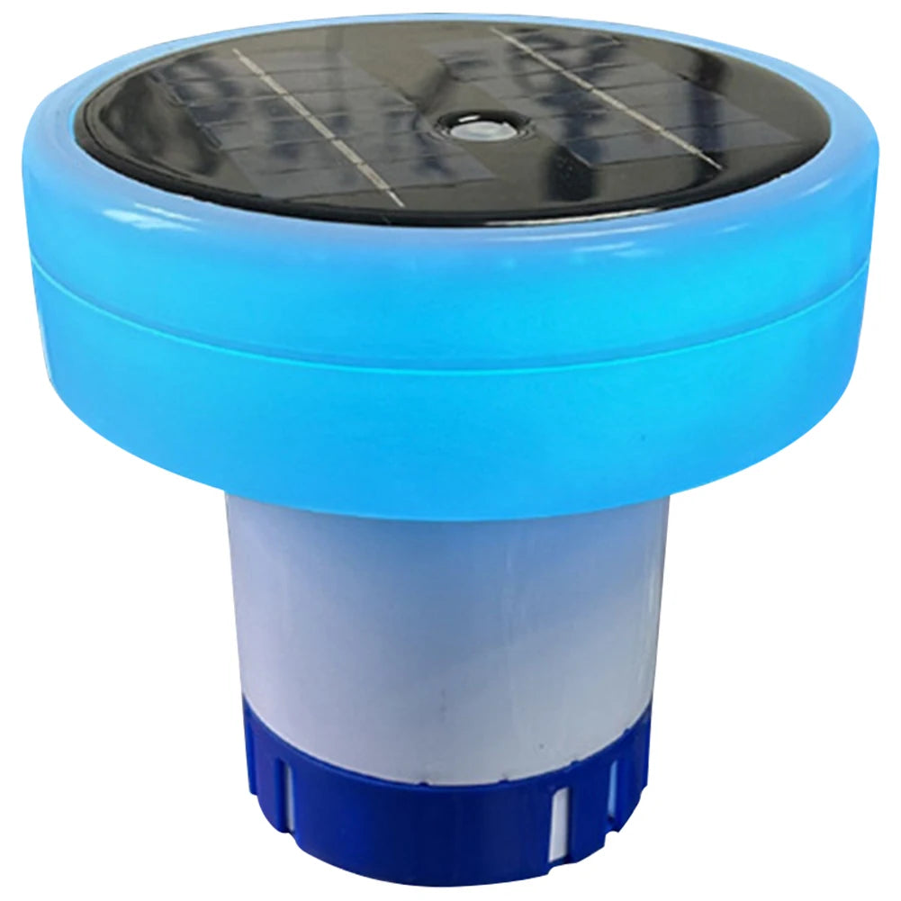 Beach Camp Solar Pool Chlorinator Pool Water Clarifier 7 Colors Pool Cleaner Adjustable Chemical Delivery Anti-Sinking for Pool Spa Hot Tub