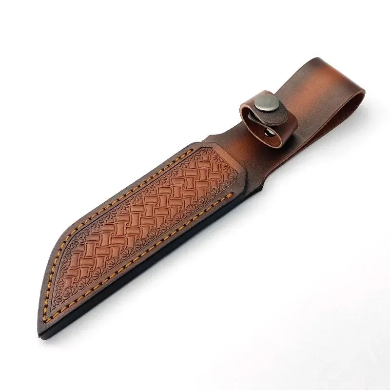Beach Camp Hunting Sheath Fixed Blade Sheath Leather Knife Sheaths Knife Holster Leather Knife Sheath Brown