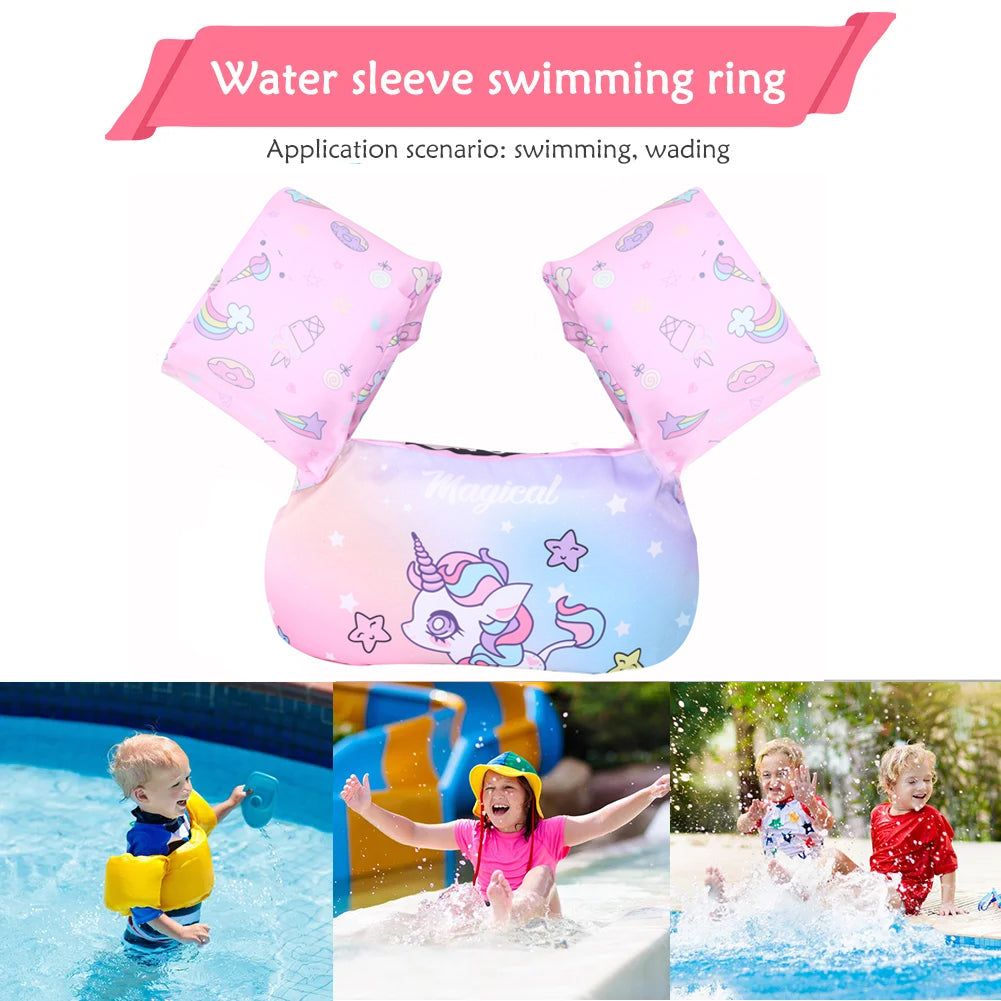 Beach Camp Kids Swimming Floats Ring Cartoon Swim Floating Armbands Buoy Cute Pool Float Rings for Kids Children for Baby Toddler Arm Float