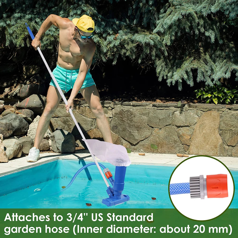 Beach Camp Swimming Pool Vacuum Cleaning Tool Pool Vacuum Cleaner Set for Spring Outdoor Cleaning Skimmer Brush Pool Tool with EU US Plug