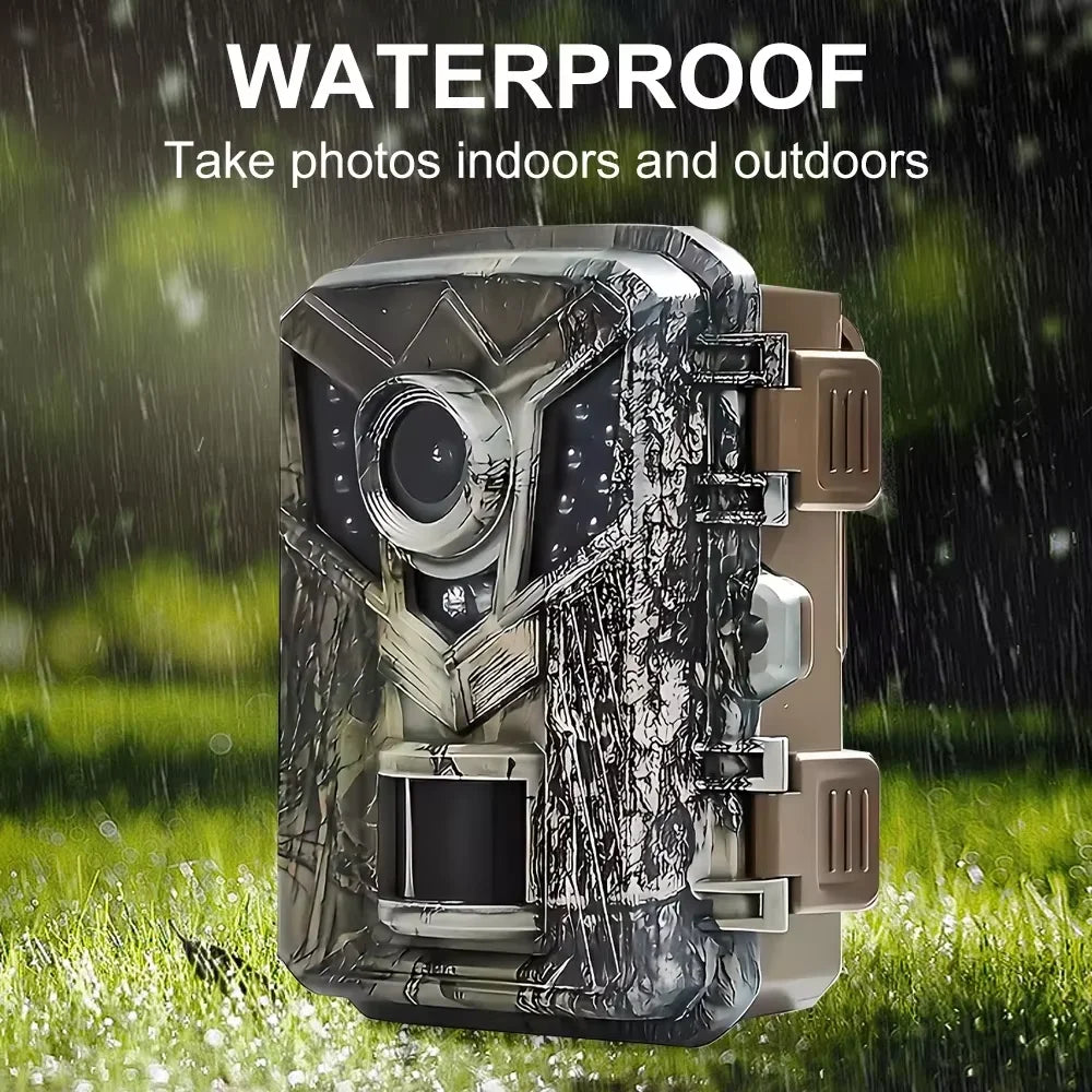 Mini HD 1080P Hunting Trail Camera Waterproof Hunting Camera Infrared Night Vision Security Cam Outdoor Wildlife Photo Traps