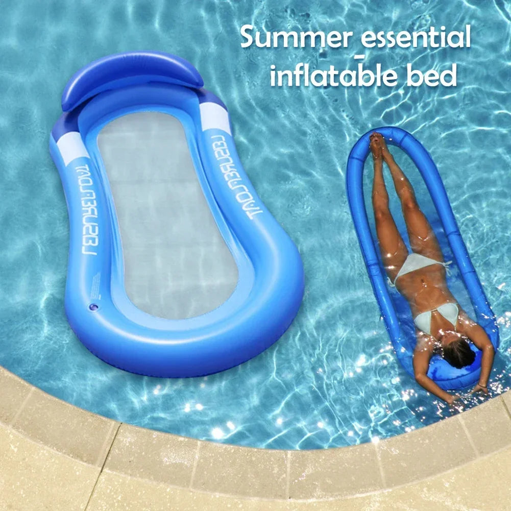 Beach Camp Pool Loungers Beds Inflatable Float Hammock Floating for Adults Child Poolside Lounging Swimming Foldable Water Sleeping Bed
