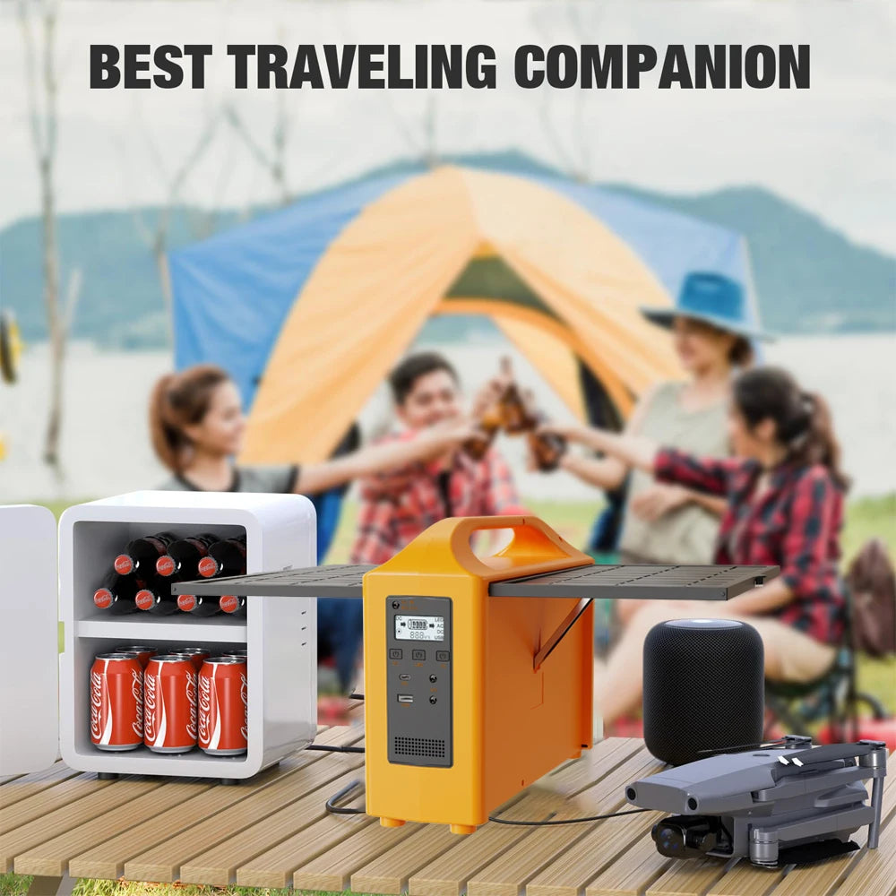Beach Camp Portable Power Station 100W Solar Generator output AC 220V 110V LiFePO4 Power Bank UPS Power Plant For Outdoor Camping