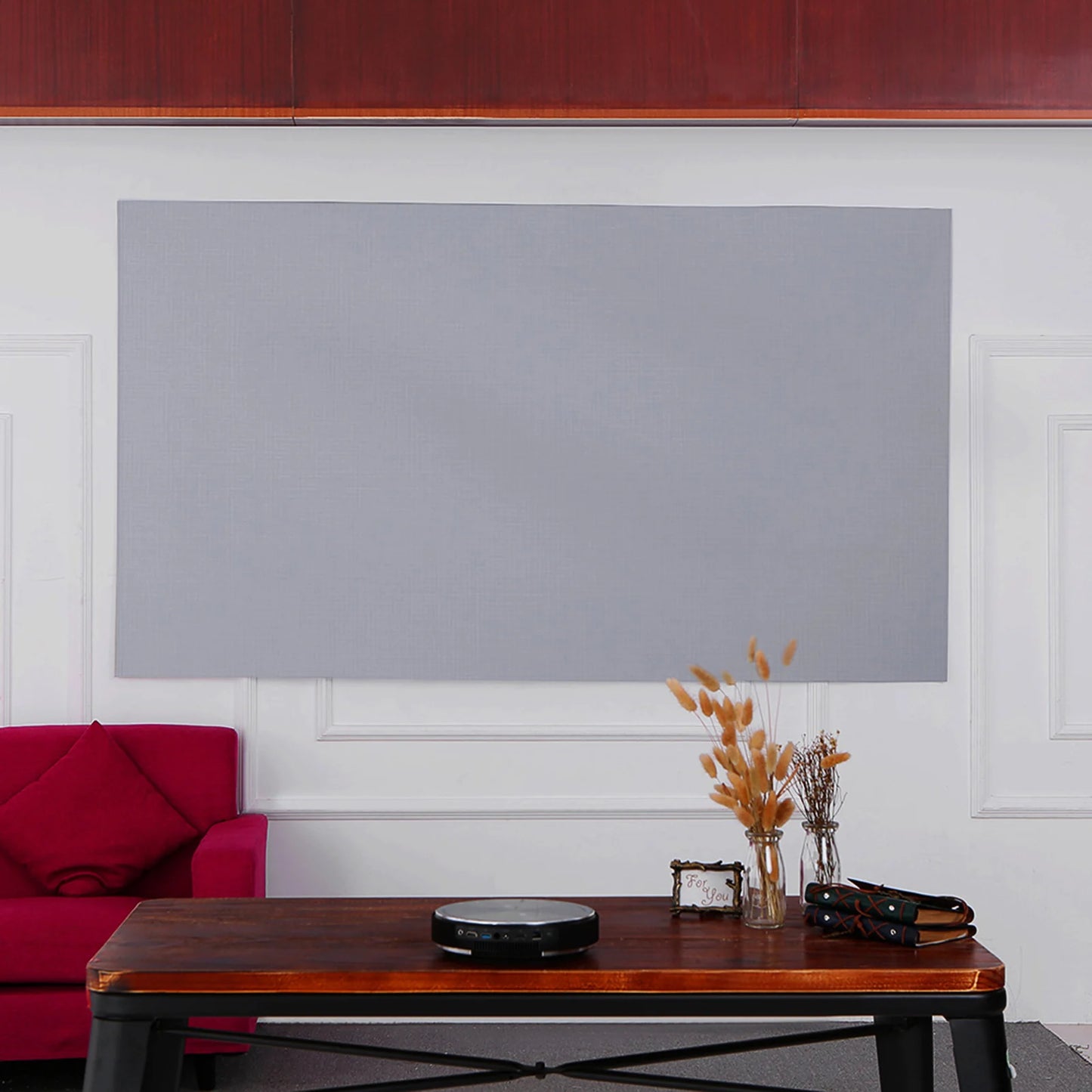 Beach Camp Portable Projector Screen Simple Curtain Anti-Light 60/70/80/100/120 Inches Projection Screens for Home Outdoor Office Projector