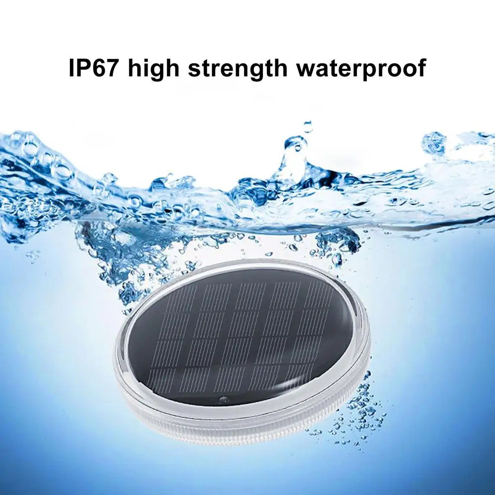Beach Camp Solar Floating Pool Lights Floating Light IP68 Waterproof Colorful 9 Lighting Changing Lamp With 3 Timing Mode Pool Decoration