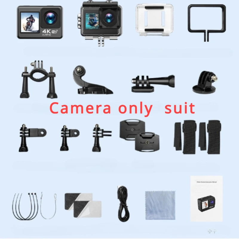 Beach Camp Diving Action Camera 4k Go Pro Bike Digital Cameras Mini Photo Consumer Electronics