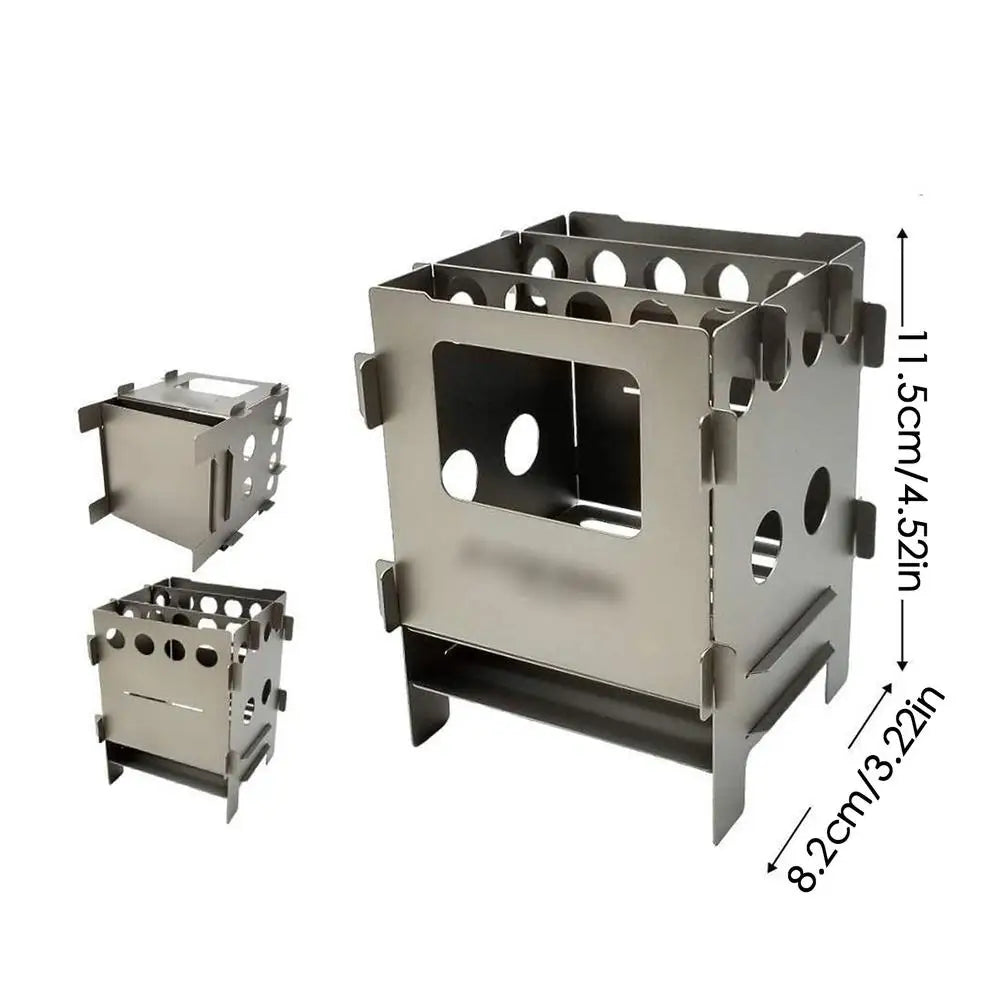 Beach Camp Camping Fire Pit Portable Campfire Grill And Stove Burner Compact Design Camping Stove Heat Resistant Outdoor Camping Grill Easy