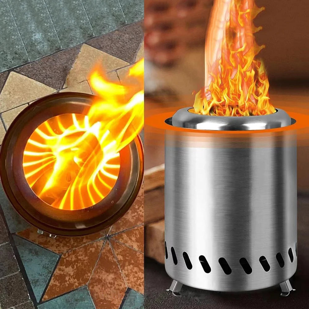 Beach Camp Smokeless Tabletop Fire Pit Stainless Steel Portable Mini Stove Mini Fire Pit Wood Burning Or Pellet Fueled Portable Bonfire