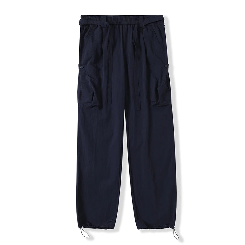 Beach Camp Hiking Pants Men Spring Summer Waterproof Lightweight Quick Dry Breathable Cargo Pants with Multi-Pockets Cooling Thin Trousers