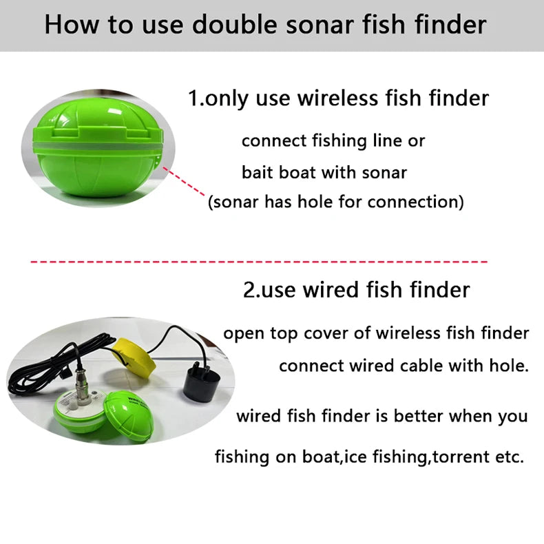Beach Camp 2025 New Design Brand New Smart Phone Fish Finder Sonar Android & IosFish Finder Bluetooth Intelligent Fish Visual Fishing