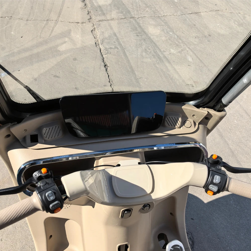 Beach Camp Electric Tricycle Bike 800W Family Use E-bike 3 Wheel Electric Scooter with Roof