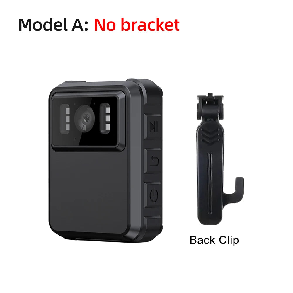 Beach Camp Mini Body Camera, Police Portable IP65 Waterproof Mounted Cam with 2"Screen, Body/Bike Clip, Wearable Cam, Law Enforcement Recorder