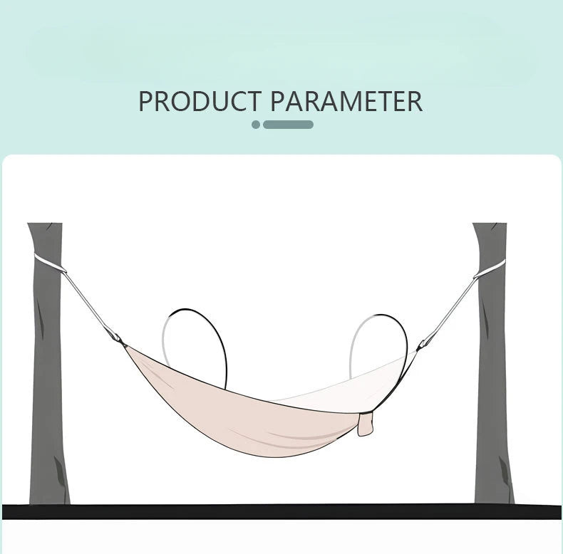 Beach Camp Camping hammock with net, lightweight and portable hammock, large capacity, anti rollover, suitable for backyard and hiking