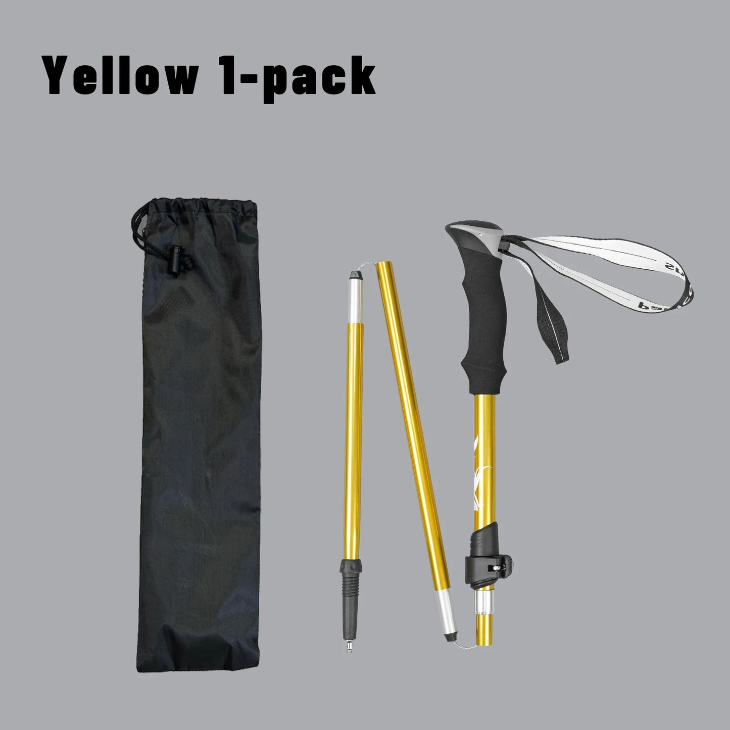 Hiking poles trekking poles hiking sticks collapsible hiking 1pc ultralight folding hiking sticks for adults, hiking gear