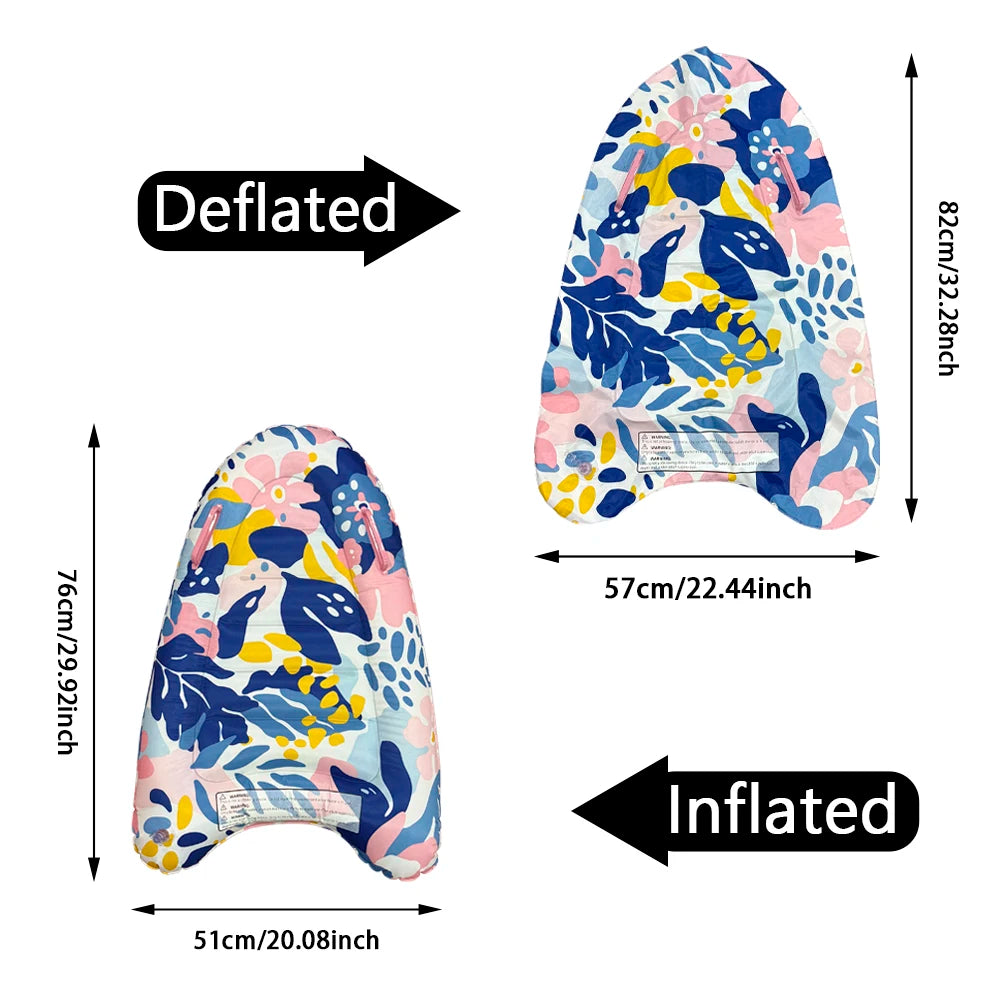 Beach Camp 1 Pc Thick pvc Inflatable Surfboard for Swimming, Portable Sea Surfing and Water-Skiing Board, Suitable For Beach Pool Vacations