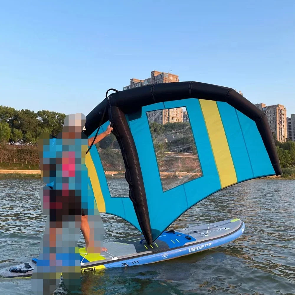 Beach Camp Inflatable Foil Windsurfing Wing, Foil Surfer Sup Board, Hydrofoil, Windsurfing, Kitesurf, Sailing
