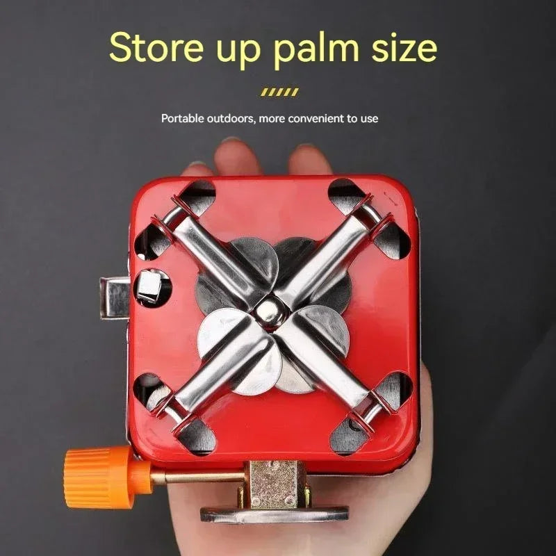 Portable Camping Gas Stove Mini Burner Cooker Foldable Windproof Cassette Stove Burner Hiking Picnic Cookware Barbecue BBQ