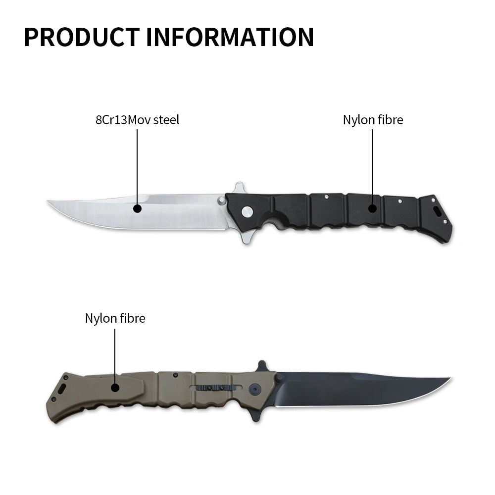 Beach Camp Folding Hunting Knife Self Defense Survival Tactical Knives Swiss Pocket Knife for Men Hand Tools