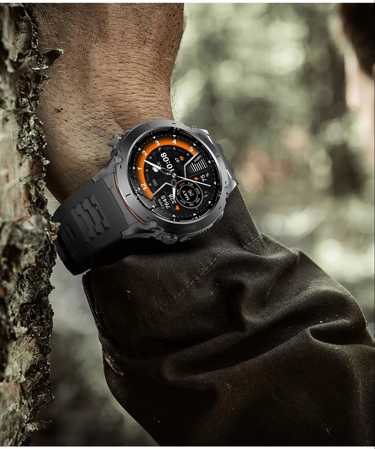 Beach Camp New GPS Smart Watch 1.43" Ultra HD Display Built-in GPS Compass 170 Sports Modes Voice Calling 10ATM Waterproof Smart Braceletes