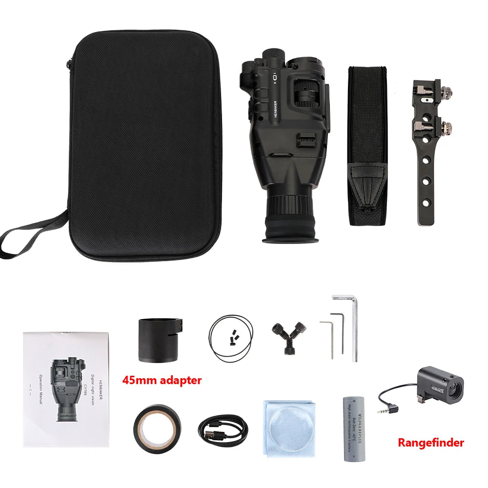 Beach Camp CY789 Night Vision Scope 1920p HD Night Vision Riflescope Monocular 940nm Infrared Hunting Night Vision Sight Cameras