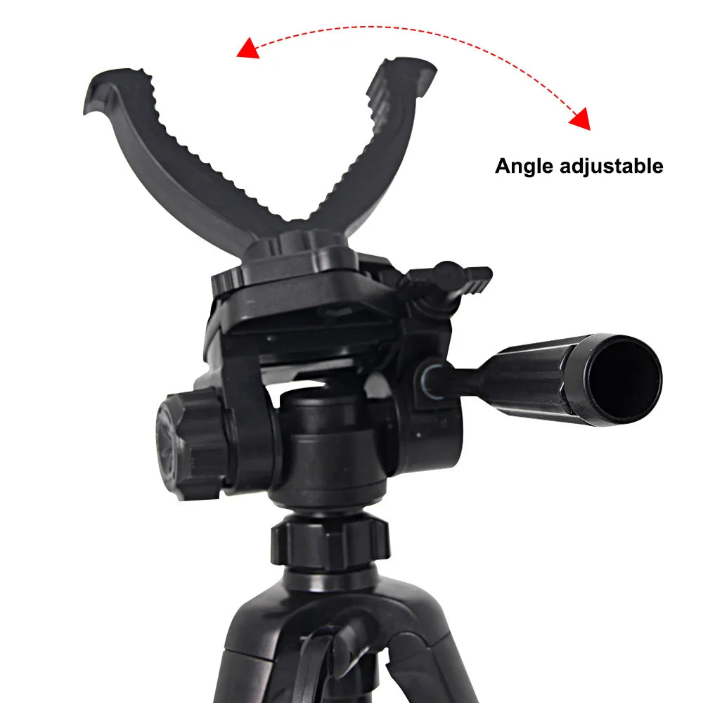 Outdoor Hunting Tripod Durable Adjustable Height Hunting Stand Aluminum V-Yoke Shooting Rack Multifunctio Hunting Safe Accessory