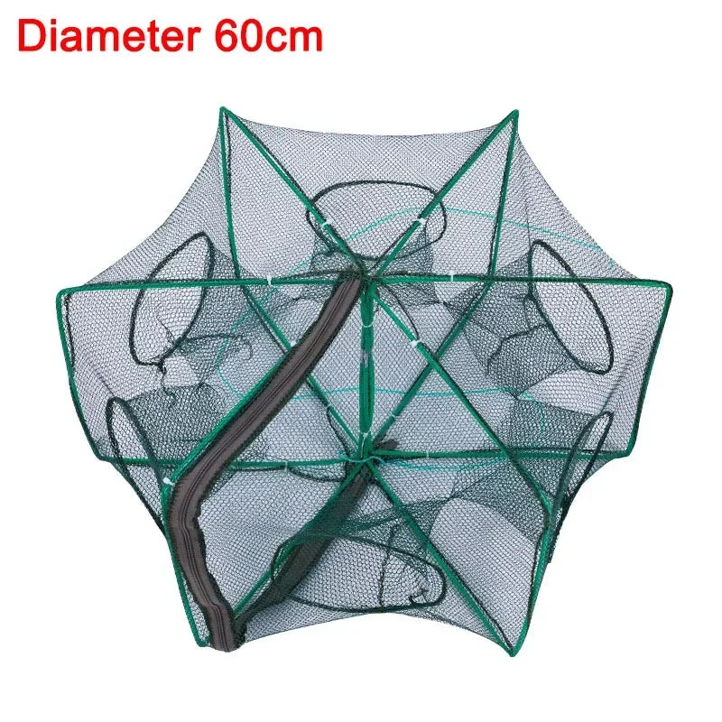 Beach CampMesh For Fishing Net/Tackle/Cage Folding Crayfish Catcher Casting/Fish Network Crab/Crayfish/Shrimp/Smelt/Eels Traps fishing