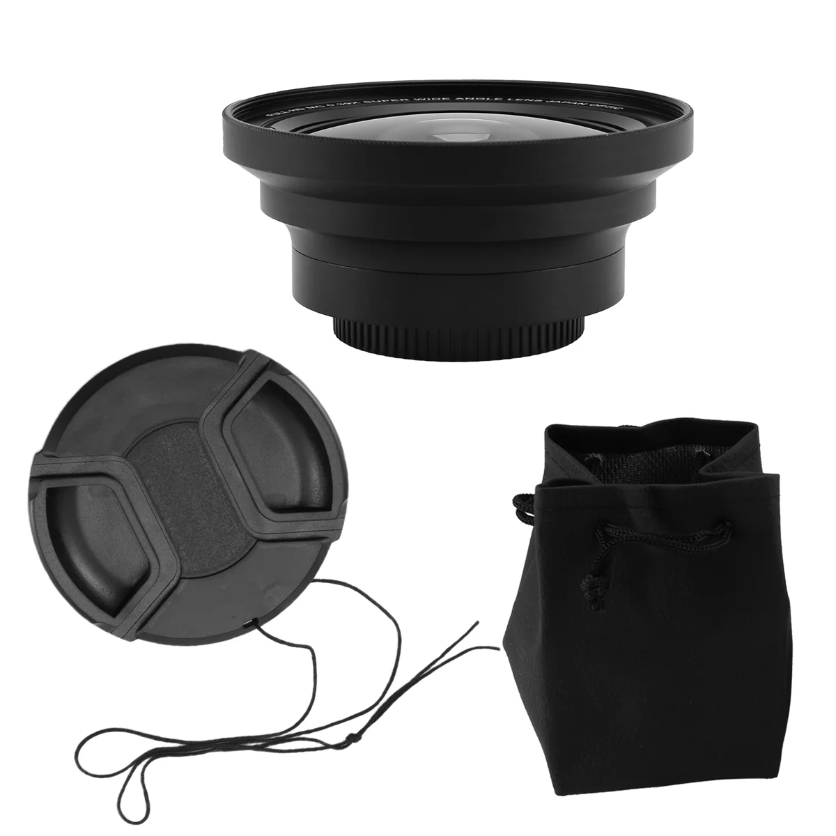 Beach Camp Professional 37mm Macro+72mm Wide Angle Lens 0.39X Full HD for 4K Camcorder