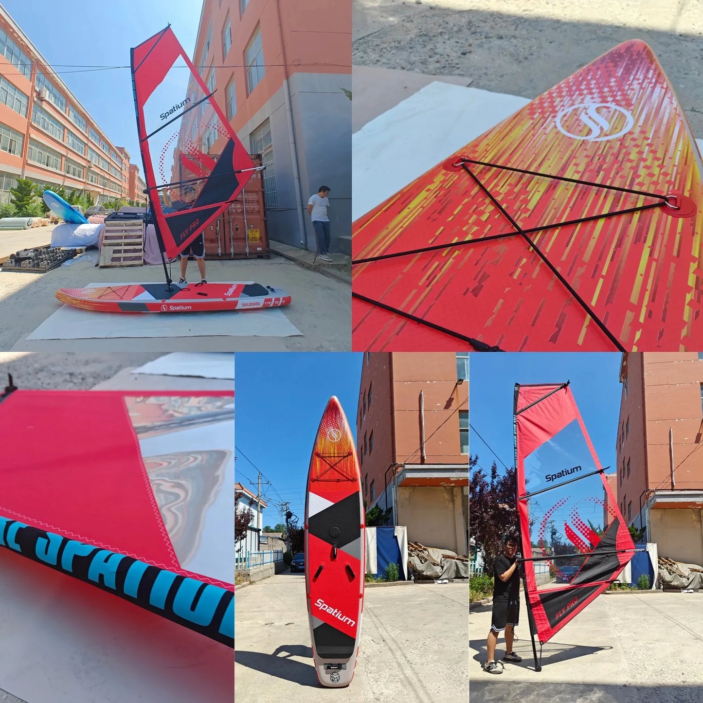 Beach Camp Water Surfing 2-in-1 Windsurf Sail with Sup Board Windsurfing for Smooth Sailing and Paddleboarding Inflatable Surfboard Sailing