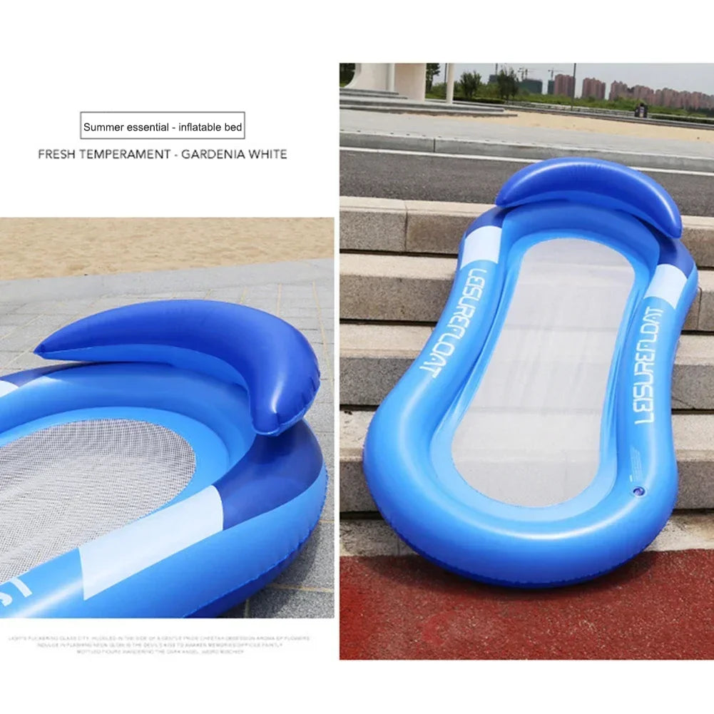 Beach Camp Pool Loungers Beds Inflatable Float Hammock Floating for Adults Child Poolside Lounging Swimming Foldable Water Sleeping Bed