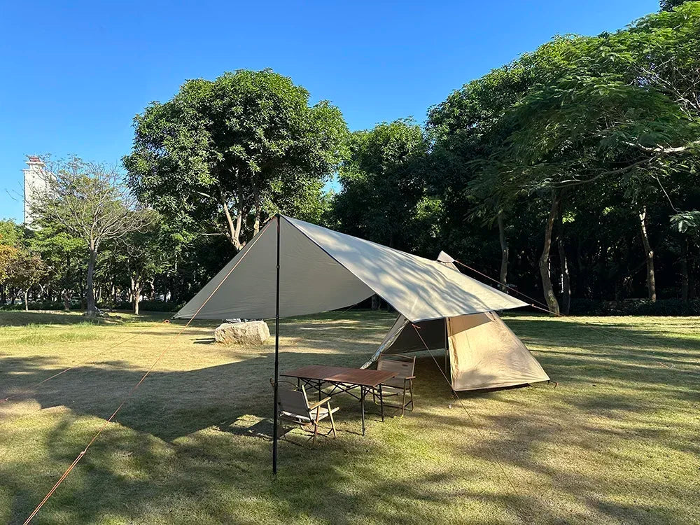 Beach Camp Camping Tarp Waterproof Tent Tourist Awning Shade Garden Canopy Beach Sunshade Outdoor Ultralight Camping Products Sun Shelter