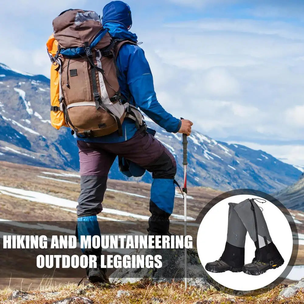 Beach Camp Gaiters for Hiking Waterproof Dirt-Proof Ripstop Hiking Gaiters Adjustable Breathable Shoe Gaiters for Hunting Mountain Climbing