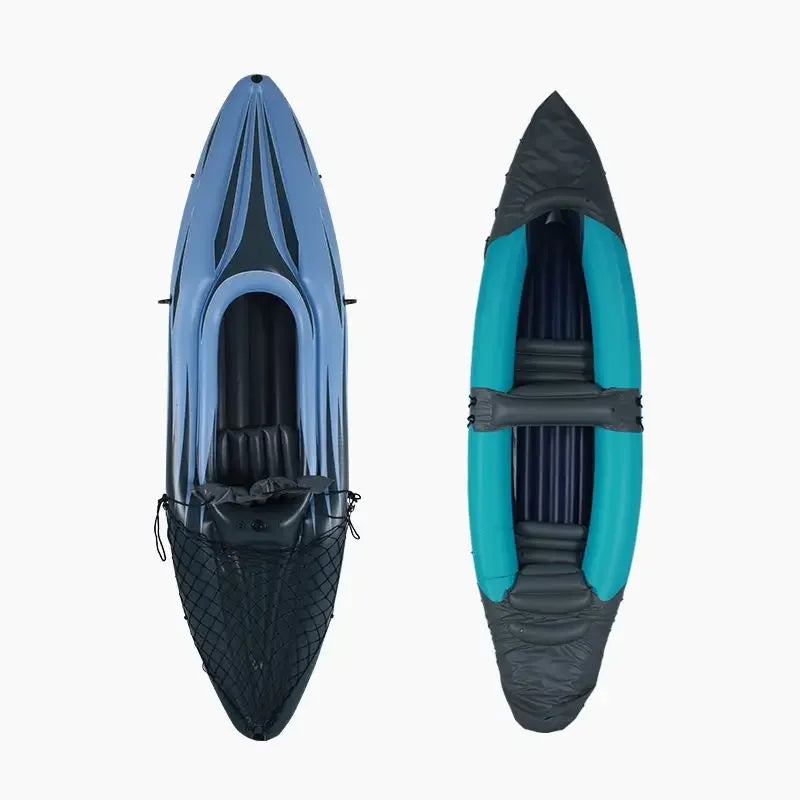 Beach Camp Single Kayak Inflatable B oat Wear-resistant Assault Boat Double Fishing Bo at Thickened Rubber Boat Folding Canoe Rafting