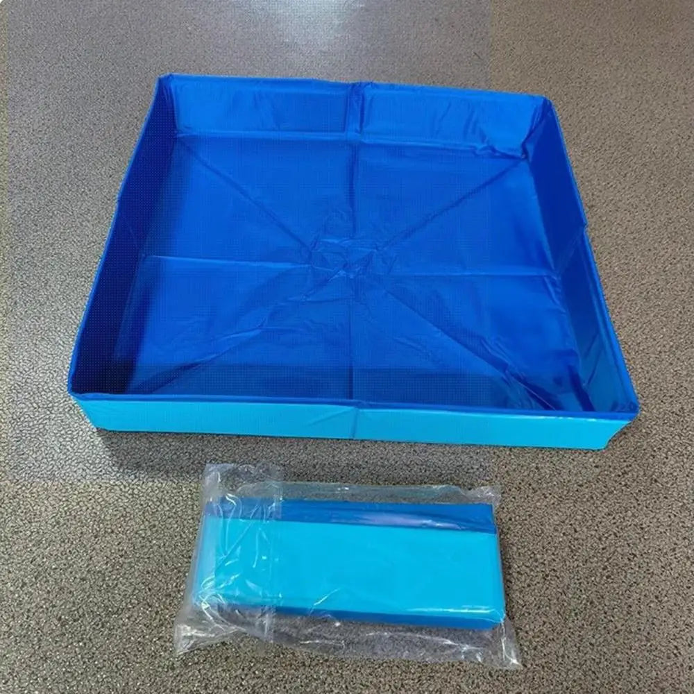Beach Camp Dog Kiddie Pool PVC Folding Swimming Pool for Dog Non-Inflatable Save Space Pet Puppy Bathing Tub for Puppy Cats Other Animals