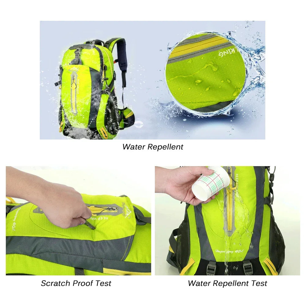 40L Hiking hiking backpack Waterproof traveling backpack Camping Hiking Laptop backpack Hiking supplies for men and women