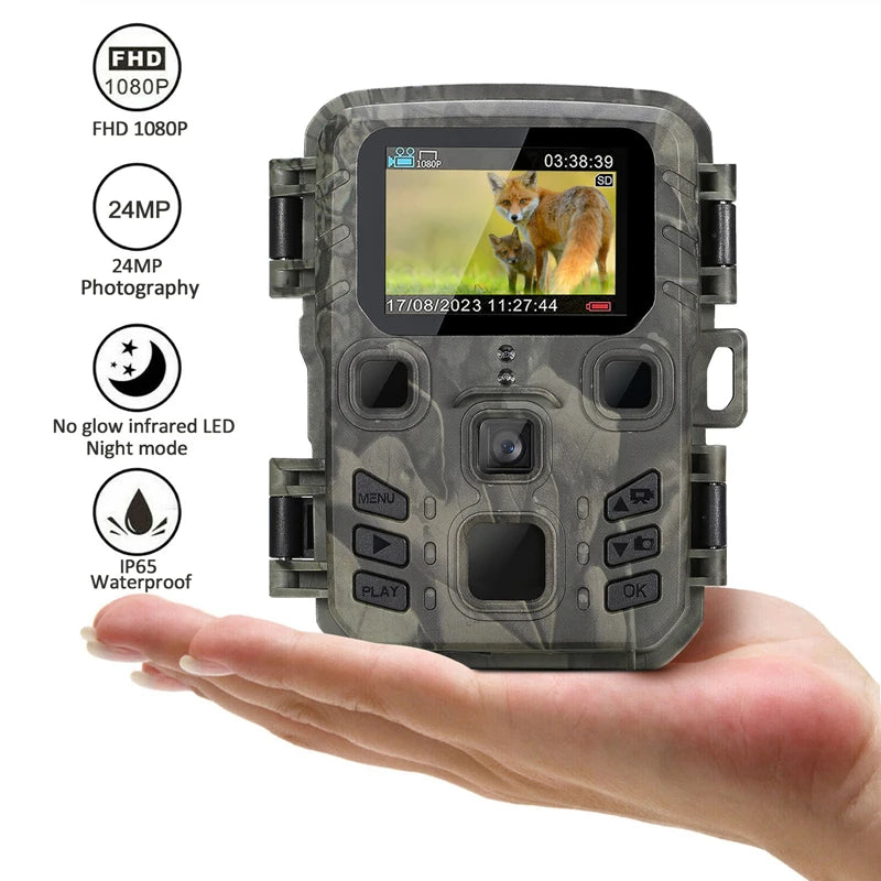 Hunting Trail Camera 24MP 1080P Outdoor Wildlife Cameras Surveillance Night Vision Photo Traps