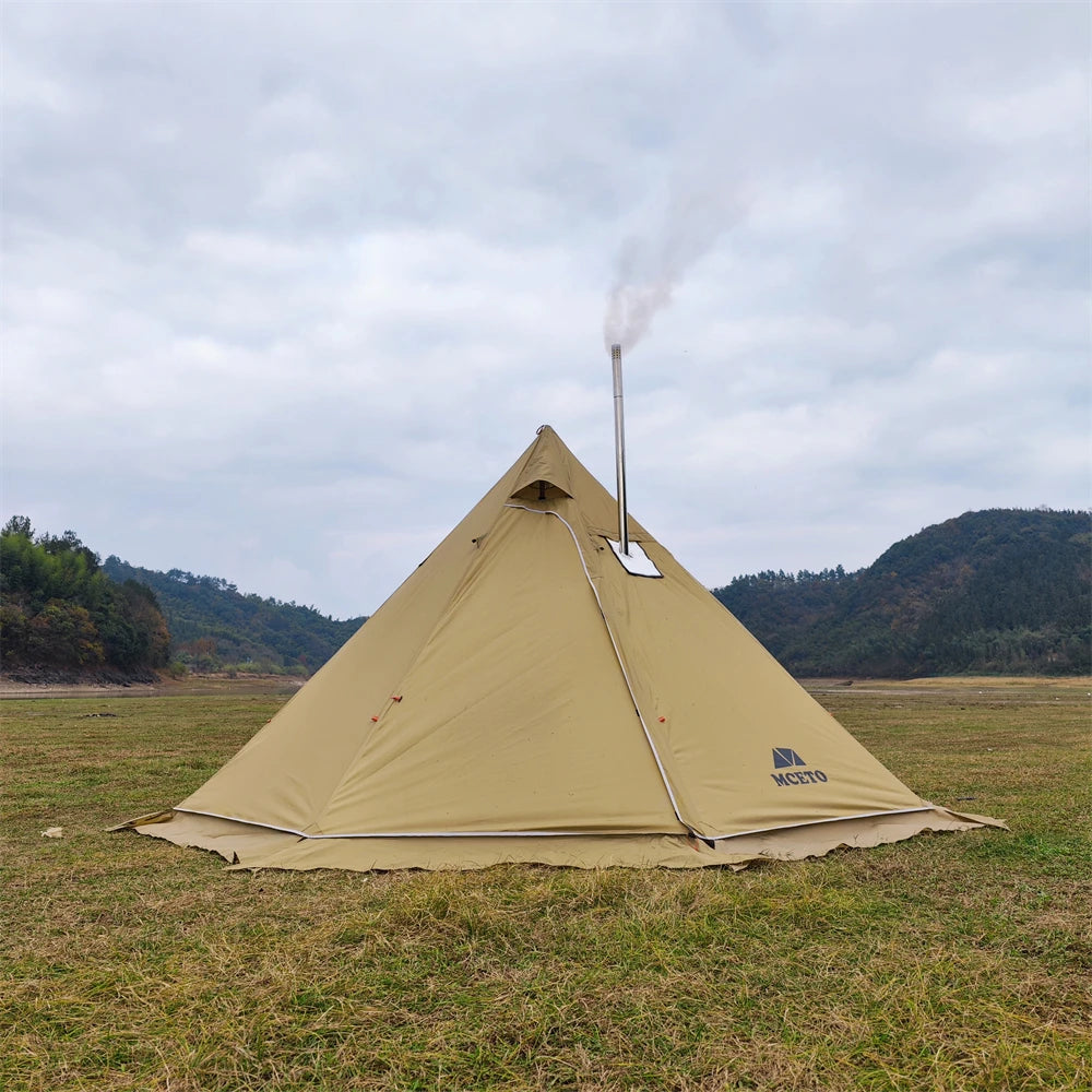 Beach Camp 4-6 People Tipi Hot Tent with Stove Jack 400PRO Camping Pyramid Teepee Tent for Camping Backpacking Hiking